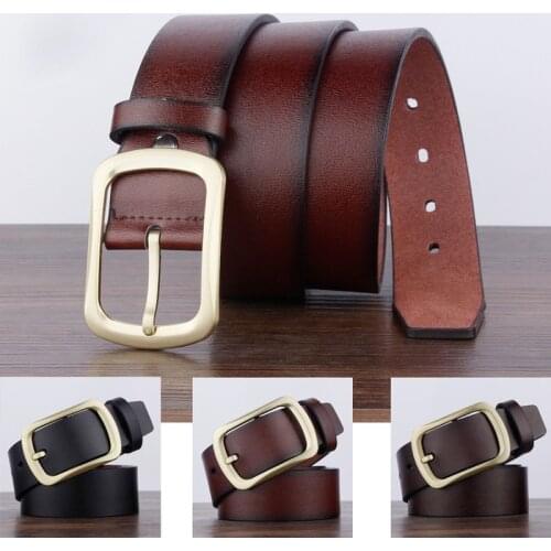 Mens Belt Fashion Classic Gold Antique Pin Buckle Belts High Quality Jeans Casual Belt Business Denim Waistband for Men