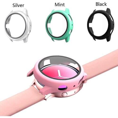 Glass cover For Samsung Galaxy watch active2 40mm 44mm all-round TPU cover + screen protector Galaxy watch active 2 44mm 40mm
