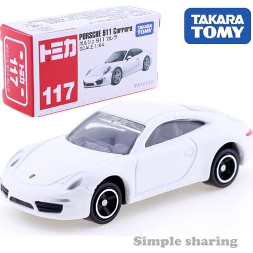 Takara Tomy Tomica No.117 Porsche Carrera Sport Car 1:64 DieCast Baby Toys Model Kit Magic Kids Toys Collectibles