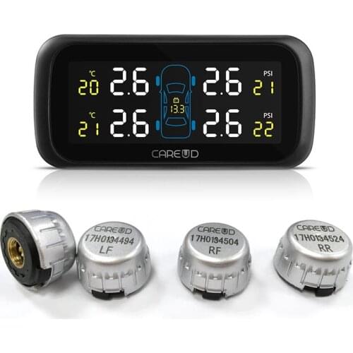 U903Z-WI TPMS Car Tire Pressure Monitoring System 4 External Sensors Highly Accurate Tire Temperature And Pressure Monitoring
