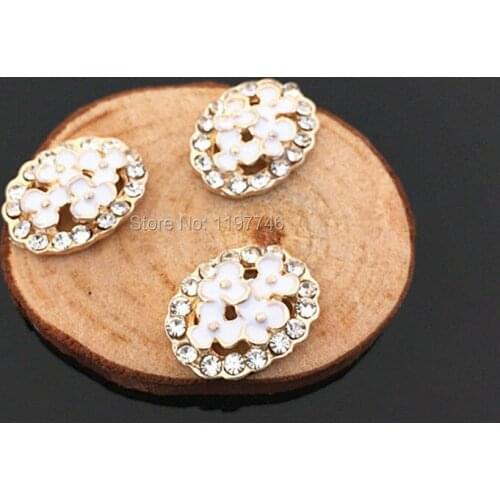 Nail Art Decorations Flower Decoration 10pcs 20mm Rhinestone Decoration for Embellishment Flatback Decoration for Hair Accessory