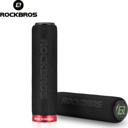 ROCKBROS Cycling Grips Bicycle Grips MTB Silicone Sponge Handlebar Grips Bike Grips Mountain Bike Bicycle Handlebars Ultraight