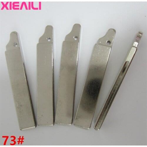 XIEAILI 50Pcs/lot 73# Metal Blank Uncut Flip Remote Key Blade For Peugeot 307 With Groove S215