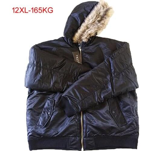 Winter Jacket Men 2020 Fur Collar Hooded Thick Warm Cotton Outwear Man Black Parka and Coats Windbreaker Parkas Male 6XL 10 12XL