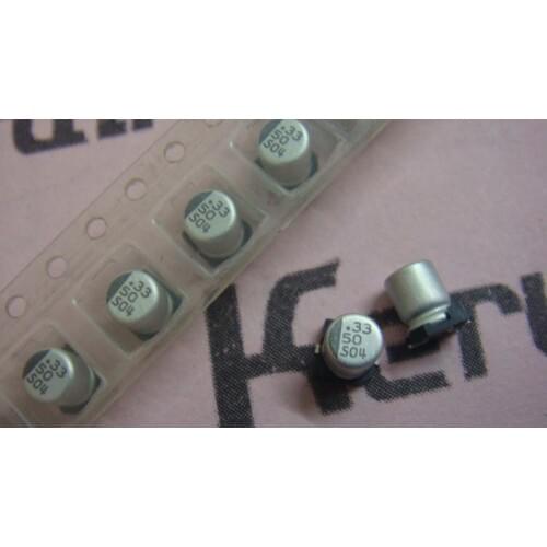 10PCS Electrolytic capacitor 50V33UF 4x5mm SMD aluminum electrolytic capacitor 33uf 50v