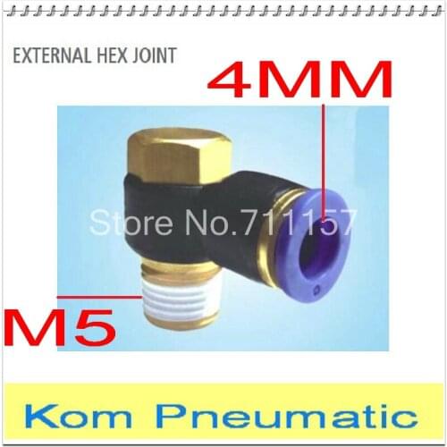 10pcs/lot Pneumatic APH Male Hexagon Air Fitting 4mm - M5 Thread Push In Quick Tube Fittings Pipe Joint Hose Connector PH 4-M5