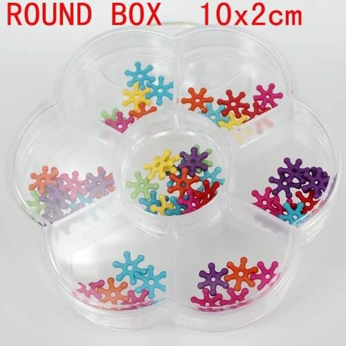 10x2cm Round Storage Box 7 Inner Boxes Plastic Tools Box For Painting Tool Fishing Medicine Beauty Storage Use