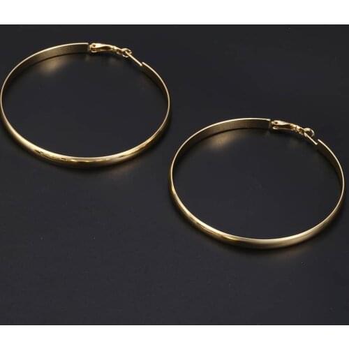 2/5mm Hoop Earrings for Women Round Circle Minimalist Thin Tube Black Gold Silver Color Earrings Gifts Ear Jewelry LGE229