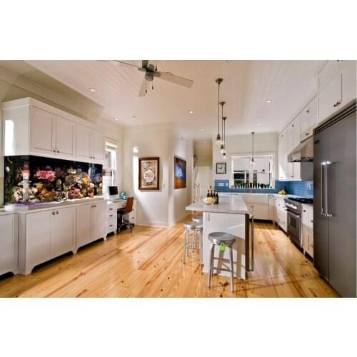 2017 discount solid wood kitchen cabinets customized made traditional wooden cabinets white color with island cabinet S1606164