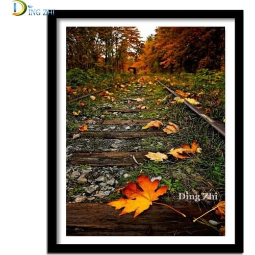 5D Diamond Painting Home Decor Autumn Leaves Landscape Picture Mosaic Scenery Cross Stitch Diamond Embroidery Art Handmade Gift