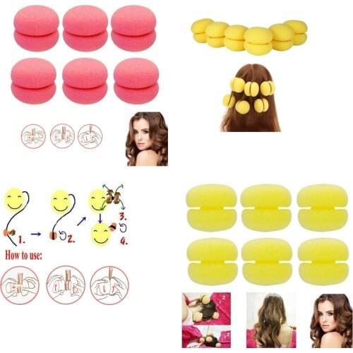 6 Pcs Practical Superior Sponge Ball Hair StylING Curler Roller For Lady