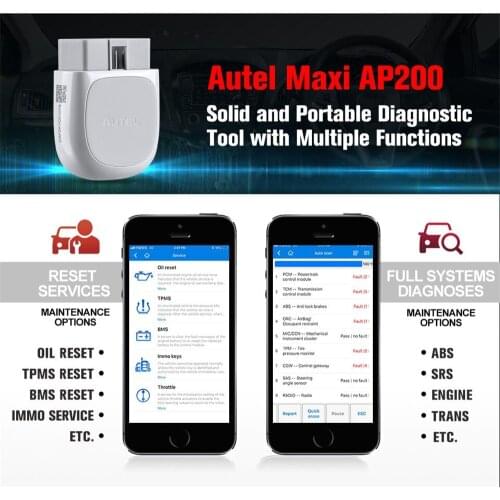 Original Autel AP200 AP 20 MaxiAP Bluetooth OBD2 Code Reader with Full System Simplified Edition of MK808