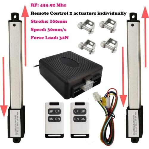 Wireless Motor Controller, Wireless Remote Control Kit for Linear Actuator, Forward Reverse Control 2 Actuators Individually