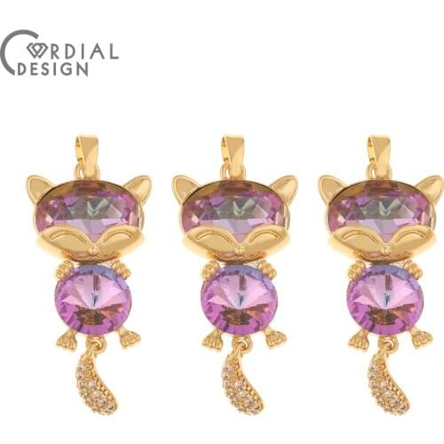 Cordial Design 20Pcs 17*37MM Jewelry Accessories/Crystal Pendant/Hand Made/DIY Charms For Necklace/Jewelry Findings & Components