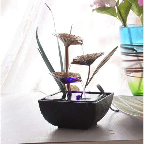 Indoor Fountain Tabletop Waterwheel Fountain Chinese Feng Shui Meditation Home