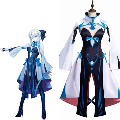 Fate/Grand Order Cosplay FGO Morgan le Fay Costume Outfits Halloween Carnival Suit