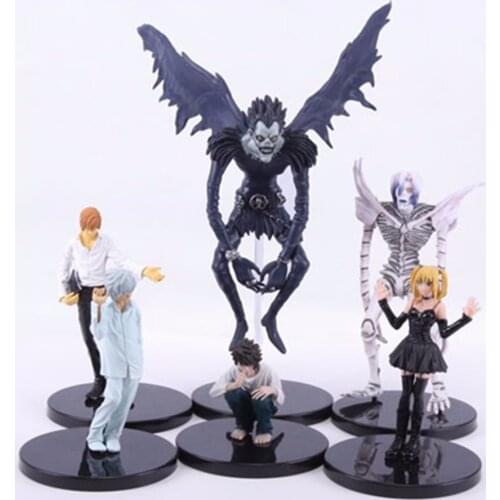 6pcs/set Anime Death Note L Killer Ryuuku Rem Misa PVC Figure Figurine Resin Collection Model Toy Doll Gifts Cosplay
