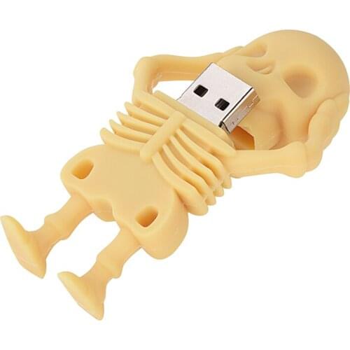 Skeleton USB Flash Drive 4GB 8GB 16GB 32GB 64GB 128GB pendrive USB 2.0 Mini Memory Stick Pen Drive Gifts cle usb