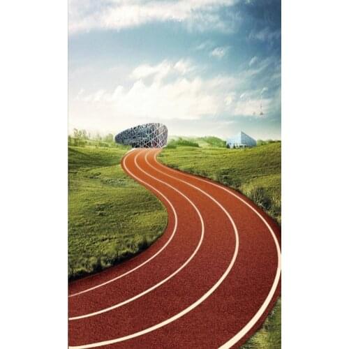 5x7ft Road Lawn Water Cube Birds Nest Photography Backdrops Photo Props Studio Background