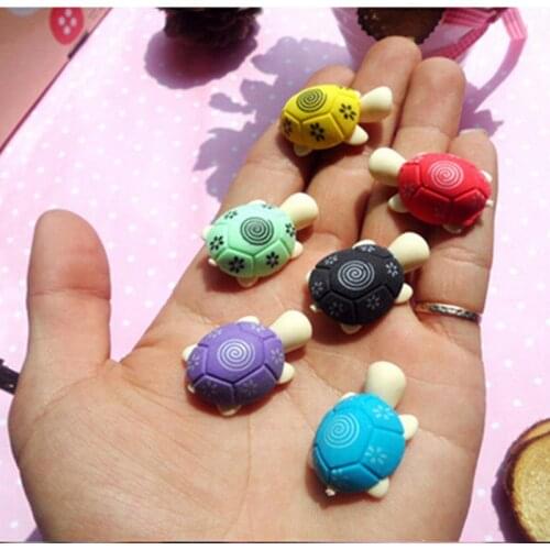 10 PCS Turtle Shaped Pencil Eraser For Kids Students Rubber Erasers Cleansing Stationery Product Children Office School Supplies