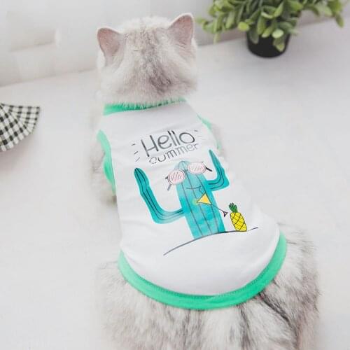 Summer pet t-shirt simple pet vest hot dog sleeveless clothing apparel vest puppy dog accessories cartoon dog pet vest clothes p
