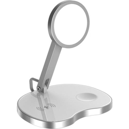 3 in 1 Magnetic Wireless Charging Station For Magsafe iPhone 12 Pro Max 15W Fast Wireless Charger For Airpods iWatch Series