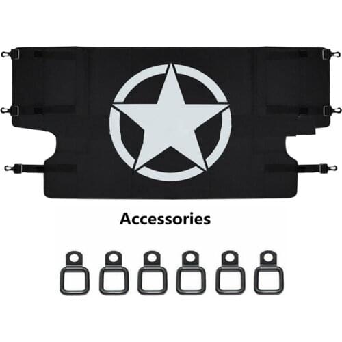 Marlaa For Jeep Wrangler 07-17 Car Rear Trunk Shade Cargo Cover Shield Luggage Security Shade Sticker Cover