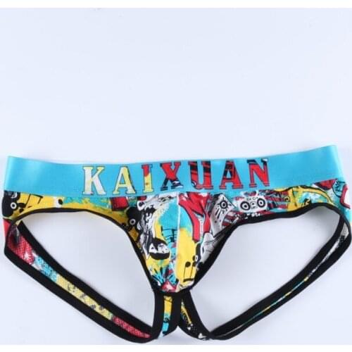 Mens underwear sexy low-waist underwear buttock lift high fork double thong T thong