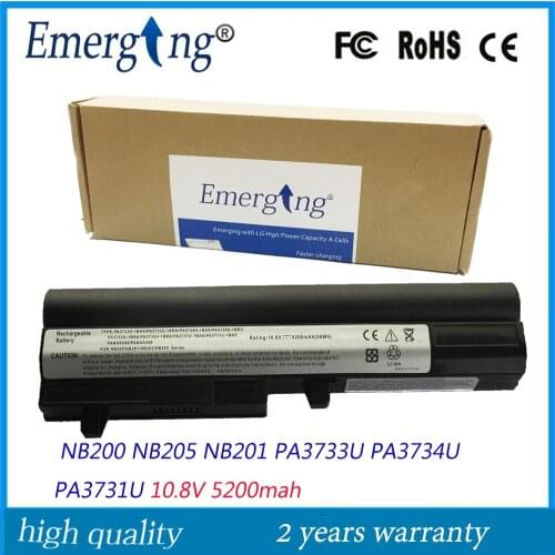 5200mah New Japanese Cell Laptop Battery for Toshiba PA3733U PA3734U NB200 NB201 NB202 NB205