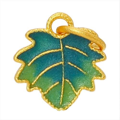 New Arrival 24K Yellow Gold Pendant 999 Gold leaf Necklace Pendant For Women
