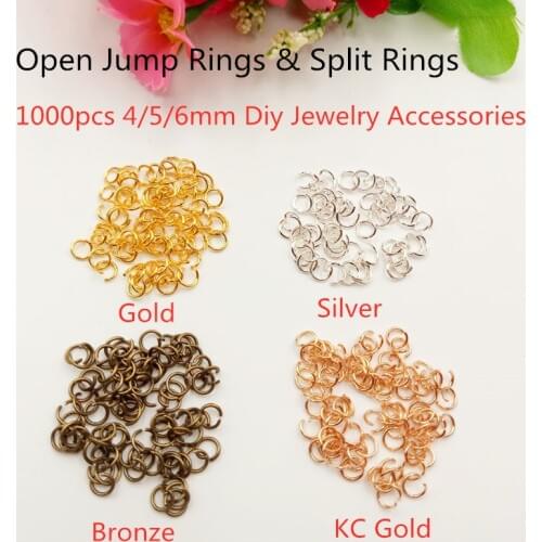 1000pcs Open Jump Rings & Split Rings For DIY Jewelry Making Necklace Bracelet Findings Connector DIY Jewelry Making Accessories