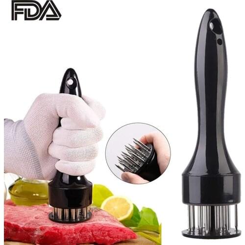 Meat Tenderizer Tool Professional Kitchen Gadget Jacquard Meat Tenderizers 21 Blades Stainless Steel Meat Tenderizers Needle