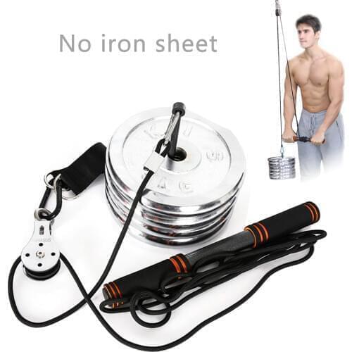 Fitness Arm BicepsTriceps Blaster Strong Power Stick Pull Rope Wrist Roller Forearm Workout Hand Gripper Strengthener Trainning