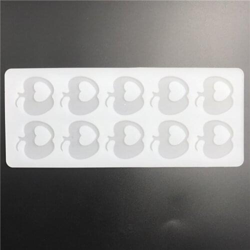 10 Cavity Chocolate Insert Love Apple Fondant Silicone White Cake Mold Chocolate Baking Decorating Tools #31