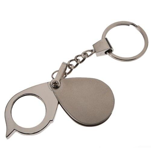 SOSW-10X 20 mm jewelers loupe magnification keychain folding pocket magnifier