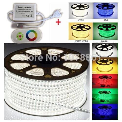 Good quality Super Brightness 3chip/led led strip rgb 220v rgb led strip motion sensor led strip light + IR Touching controller
