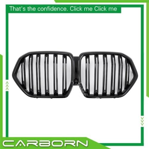 For-BMW X6 G06 2020-ON Replacement Style ABS Plastic Double Slats Kidney Front Grille Overlay