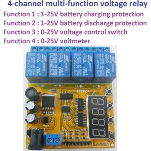 4CH 3.7V 4.2V 7.4V 12V 14.8V 24V Lead-acid Ni-Cd Ni-MH Li-ION Li-PO Lithium battery Charging Discharge Protection Board Module