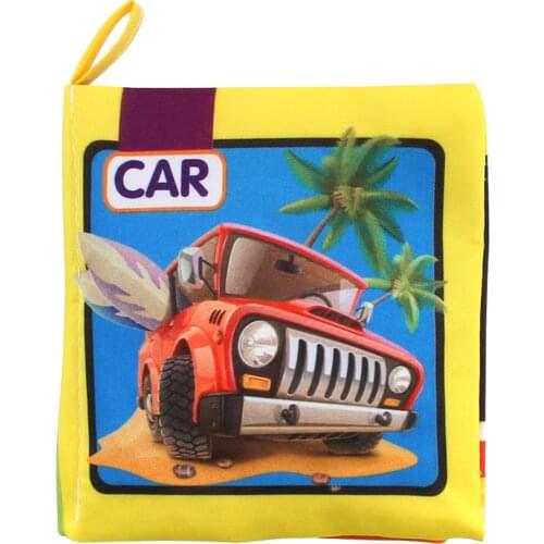 0~12 Month Baby Cognitive Enlightenment Rustle Sound Soft Fabric Book Toddlers Intelligence Development Early Education Book Toy