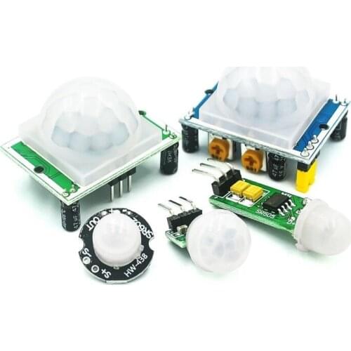 1PCS HC-SR501 HC-SR505 SR602 AM312 Adjust IR Pyroelectric Infrared PIR Motion Sensor Detector Module Bracket for arduino