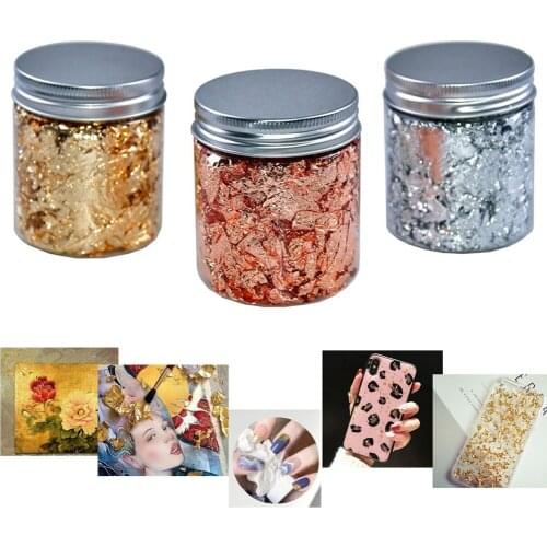 3g Imitation Foil Paper Shiny Glitters Craft Leaf Flake Bulk Foil Paper Gilding Handicraft DIY Jewelry Resin Nail Art Decoration