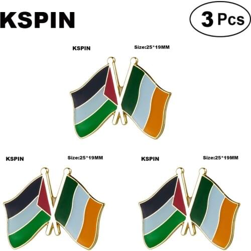 Palestine & Ireland Friendship Lapel Pin Flag badge Brooch Pins Badges 3Pcs a Lot