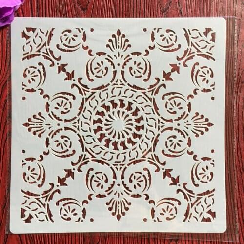 30 * 30cm diy craft mandala mold for painting stencils stamped photo album embossed paper card on wood, fabric,wall,Floor