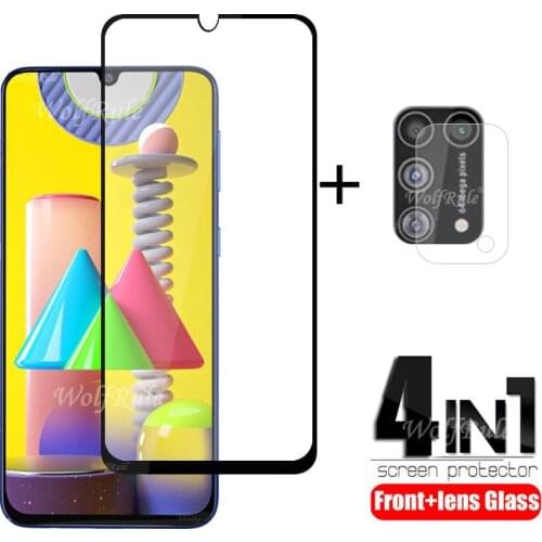 4-in-1 For Samsung Galaxy M31 Glass For Samsung M31 Tempered Glass Screen Protector For Samsung M31 M21 A12 A02S A52 A72 A51 A71