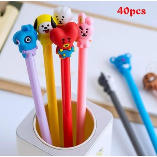 40 Pcs Stationery Cartoon Dog Gel Pen Ink Gift Prizes Office Supplies Student Test Pen Kawaii Pen Cute kawaii Pen Stationery
