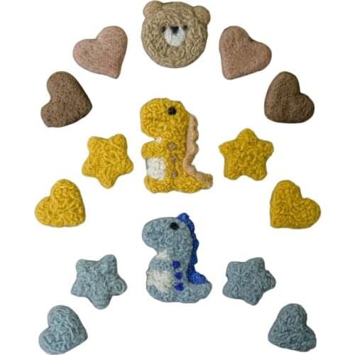 5Pcs/Set DIY Handmade Baby Wool Felt Dinosaur Stars Love Heart Home Party Decorations Newborn Infant Photography Props