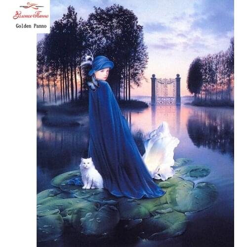 5D DIY Diamond Painting Full Display beauty cat Diamond Embroidery Full Square Mosaic Picture Of Rhinestone Decor Gift