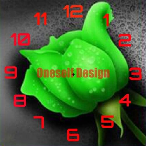 Diamond painting with clock flower diamond embroidery full set with clock diamond mosaic sale decor home wall sticker diy frame