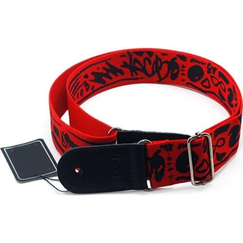 Bass Strap Acoustic Electric Guitar Embroidery Embroid Cotton Shoulder Belt Soft Durable Unique Design Stringed Instruments
