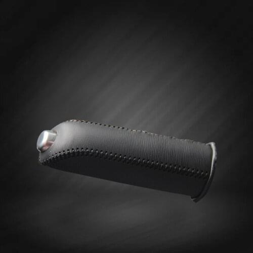 Car Hand Brake Covers Top Layer Leather Case for Mazda Axela Handbrake Grips Cover Auto Genuine Leather Handbrake